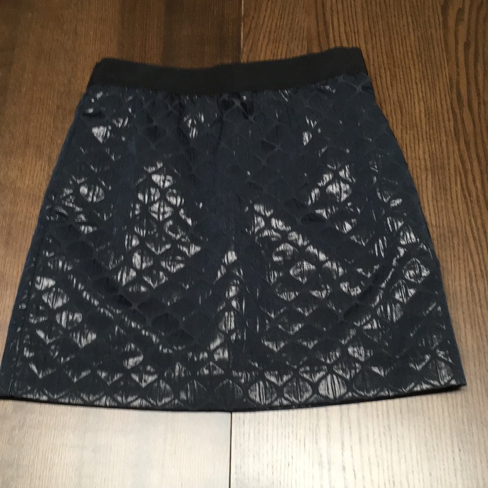 New black metallic Ann Taylor loft skirt
